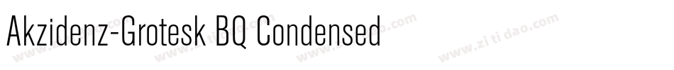 Akzidenz-Grotesk BQ Condensed A字体转换